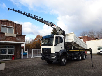 Самосвал камион, Камион с кран MAN 33.430 6x6  3-SEITENKIPPER KRAN HIAB 228- 6HYDRO: снимка 3