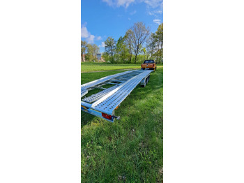 Нови Автовоз ремарке LAWETA Z NAJAZDAMI NA 2 AUTA 8,5x2M DMC 3500, 3 OSIE / CAR TRANSPORTER WITH RAMPS FOR 2 CARS 8.5x2M DMC 3500, 3 AXLES: снимка 4
