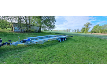 Нови Автовоз ремарке LAWETA Z NAJAZDAMI NA 2 AUTA 8,5x2M DMC 3500, 3 OSIE / CAR TRANSPORTER WITH RAMPS FOR 2 CARS 8.5x2M DMC 3500, 3 AXLES: снимка 3