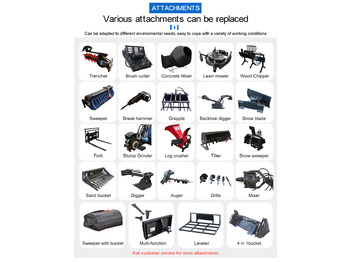 Мини челен товарач Ride-on Skid steer loader with Multi-function attachments: снимка 4