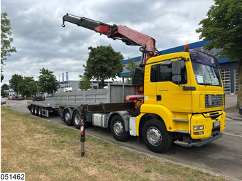 Бордови камион, Камион с кран MAN TGA 35 400 8x2, Handgeschakeld, Fassi, Remote, Combi: снимка 2