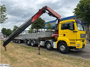Бордови камион, Камион с кран MAN TGA 35 400 8x2, Handgeschakeld, Fassi, Remote, Combi: снимка 3
