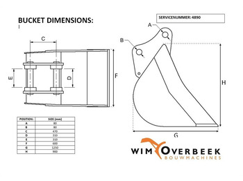 Кофа Liebherr 0,60 mtr - Bucket/Schaufel/Dichte bak: снимка 5