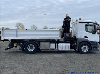Самосвал камион, Камион с кран Mercedes-Benz Antos 1830 Hiab X-HIDUO138E2 Kran +FB 5+6 Kreis: снимка 3