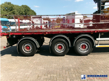 Бордово полуремарке/ Платформа Fruehauf 3-axle platform trailer + Atlas 3008 crane: снимка 4