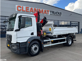 Самосвал камион, Камион с кран MAN TGM 18.320 Euro 6 Fassi 13 Tonmeter laadkraan NEW AND UNUSED!: снимка 3