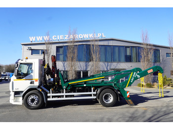 Камион с кран DAF LF 18.310 E6 / Skip loader Fornal NKR 130V / HDS HMF 735 K2 / Manual gearbox: снимка 3