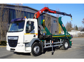 Камион с кран DAF LF 18.310 E6 / Skip loader Fornal NKR 130V / HDS HMF 735 K2 / Manual gearbox: снимка 2