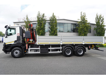 Самосвал камион, Камион с кран RENAULT K380 6×4 / FASSI F175 crane 7.85 t / 120 thousand km! / 2-sided tipper: снимка 5