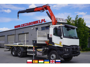 Камион с кран RENAULT K380 6x4 / FASSI F175 crane 7.85 t / 120 thousand km!: снимка 3
