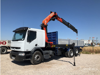 Бордови камион, Камион с кран 2004 Renault Premium 370.26 2004 Palfinger PK23002 6700 kg ... Flatbed Truck with Crane: снимка 2