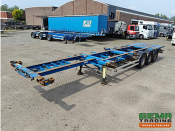 Контейнеровоз/ Сменна каросерия полуремарке Krone SDC 27 3 assen BPW - DrumBrakes - 5340KG - 2x 20FT 1x 30FT 1x40FT - NL kenteken: снимка 2