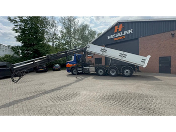 Самосвал камион, Камион с кран DAF CF 85.360 8X2 3 Zijdige kipper HIAB 16 t/m kraan AHK Top condition: снимка 3