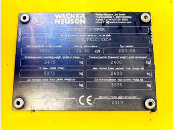 Мини самосвал Neuson 3001 (3861): снимка 3