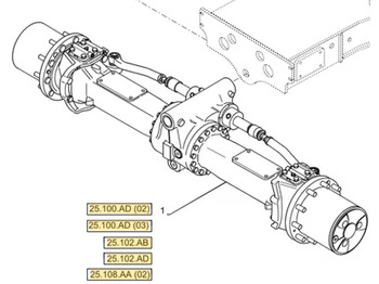 Предна ос CASE