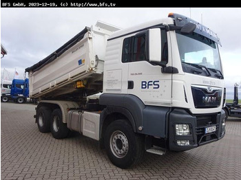 Самосвал камион MAN TGS 26.500 6x4 BB MEILLER Bordmatik links, Motor: снимка 3