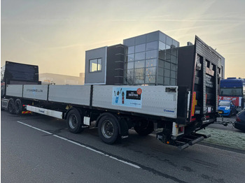 Бордово полуремарке/ Платформа Krone SZ - 2 AXLE BPW + STEERING + ZEPRO Z 2500-150 MA LIFT: снимка 4