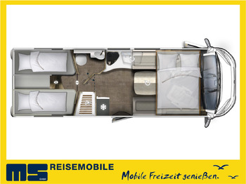 Интегриран кемпер Eura Mobil INTEGRA LINE 720 EF /180PS-9G MAXI/ EINZELBETTEN: снимка 2