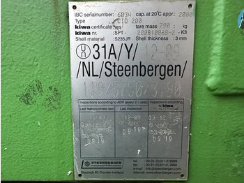 Резервоар за съхранение Kiwa IBC Steenbergen 2000 liter Dieseltank met handpomp Milieutank: снимка 4 Резервоар за съхранение Kiwa IBC Steenbergen 2000 liter Dieseltank met handpomp Milieutank: снимка 4