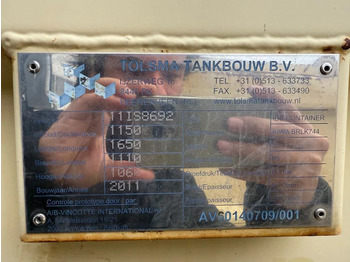 Морски контейнер Tolsma Kiwa IBC 1150 liter Dieseltank Milieutank: снимка 4