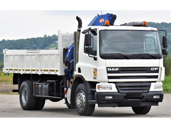 Самосвал камион, Камион с кран DAF CF 75.310 *Kipper 5,10 m + KRAN *TOPZUSTAND: снимка 4