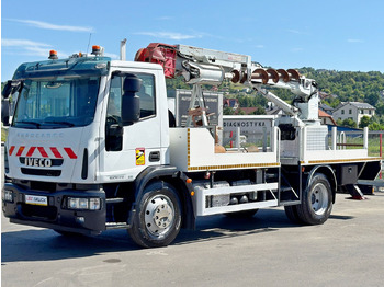 Камион, Камион с кран Iveco Eurocargo 120E22 * Bohrgerät auf LKW + FUNK *TOP: снимка 4