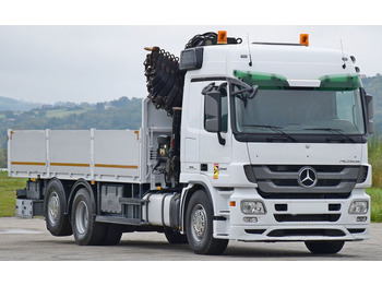 Камион с кран, Бордови камион Mercedes-Benz ACTROS 2544 * HIAB 377 E - 8 HIPRO + FUNK* TOP: снимка 4