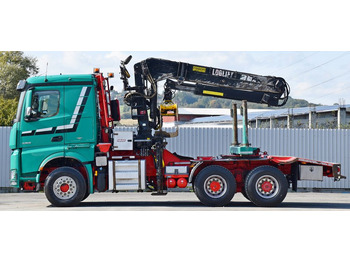 Камион за дърва, Камион с кран Mercedes-Benz AROCS 3363 *HOLZTRANSPORTER * LOGLIFT 251S /6x4: снимка 5