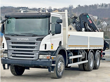 Камион с кран, Бордови камион Scania P 360 * HIAB 166D S-4 HIDUO/FUNK * 6x4: снимка 4