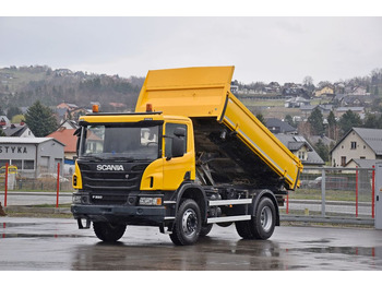 Самосвал камион Scania P 410 Kipper 4,20m + BORDMATIC / TOPZUSTAND: снимка 2