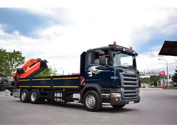 Камион с кран, Бордови камион Scania R 420 6x2 Palfinger PK 42502 Winch CRAN KRAN: снимка 1