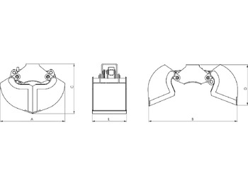 Нови Грайферна кофа за Кран за камион Clamshell bucket with sidewalls BV-L 50: снимка 3 Нови Грайферна кофа за Кран за камион Clamshell bucket with sidewalls BV-L 50: снимка 3