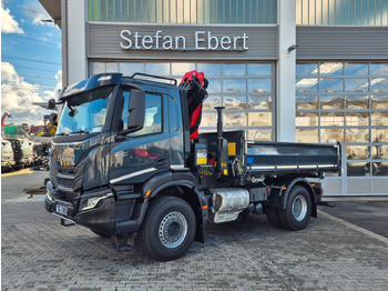 Самосвал камион, Камион с кран Iveco AD200X46/P HR OFF Palfinger PK 12.501 Funk AHK: снимка 4