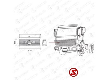 Нови Радиаторна решетка за Камион Mercedes-Benz Voorste grille Mercedes SK/MK 5 ribben: снимка 2