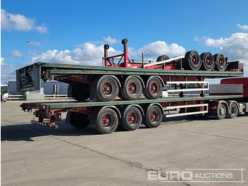 Бордово полуремарке/ Платформа 2012 SDC Tri Axle Flatbed Trailer (3 of): снимка 5