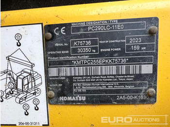 Верижен багер 2023 Komatsu PC290LC-11E0: снимка 4