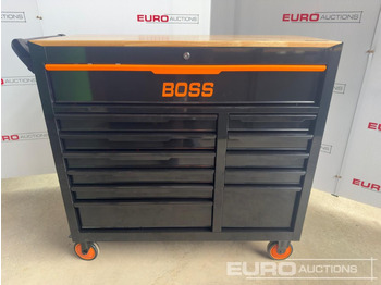 Строително оборудване Unused 2025 Boss Wheeled Tool Trolley, 523pcs Tool Kit, Worktop (Black): снимка 2 Строително оборудване Unused 2025 Boss Wheeled Tool Trolley, 523pcs Tool Kit, Worktop (Black): снимка 2