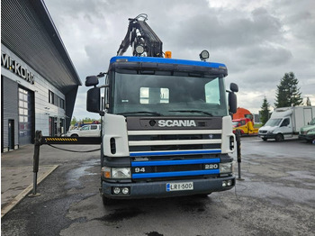 Камион с кран Scania P 94 DB 220 Hiab 135-4 lisähydrauliikalla: снимка 2