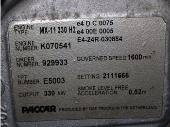 Двигател за Камион MOTOR DAF MX-11 330 H2 450CP EURO 6 2111666: снимка 5