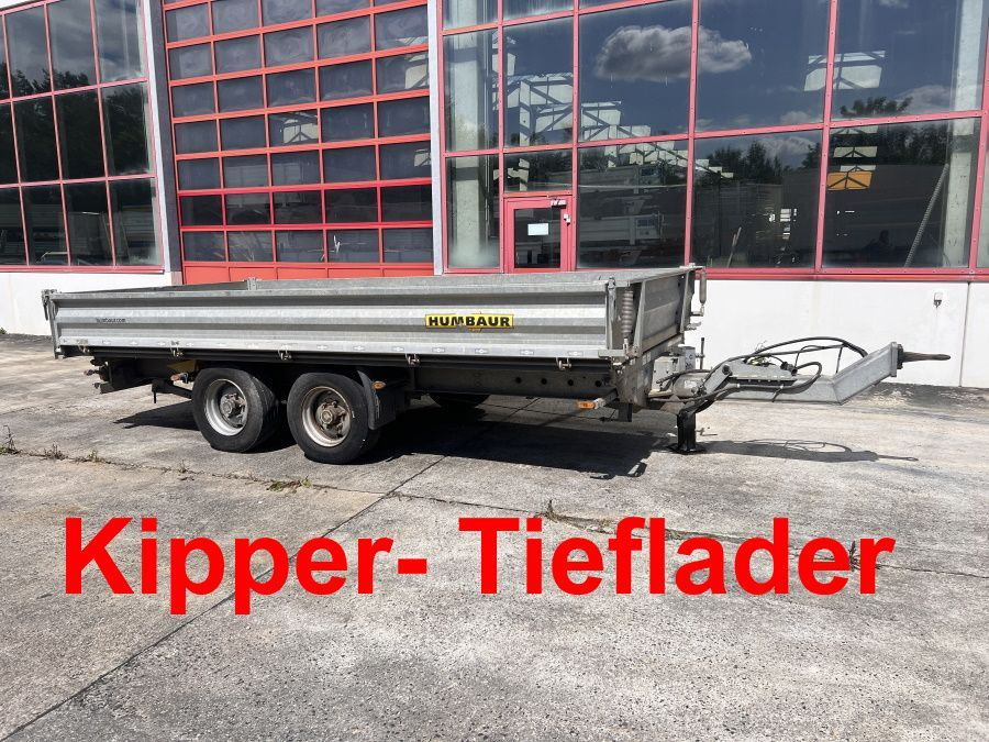 Самосвал ремарке Humbaur  Tandemkipper- Tieflader: снимка 1