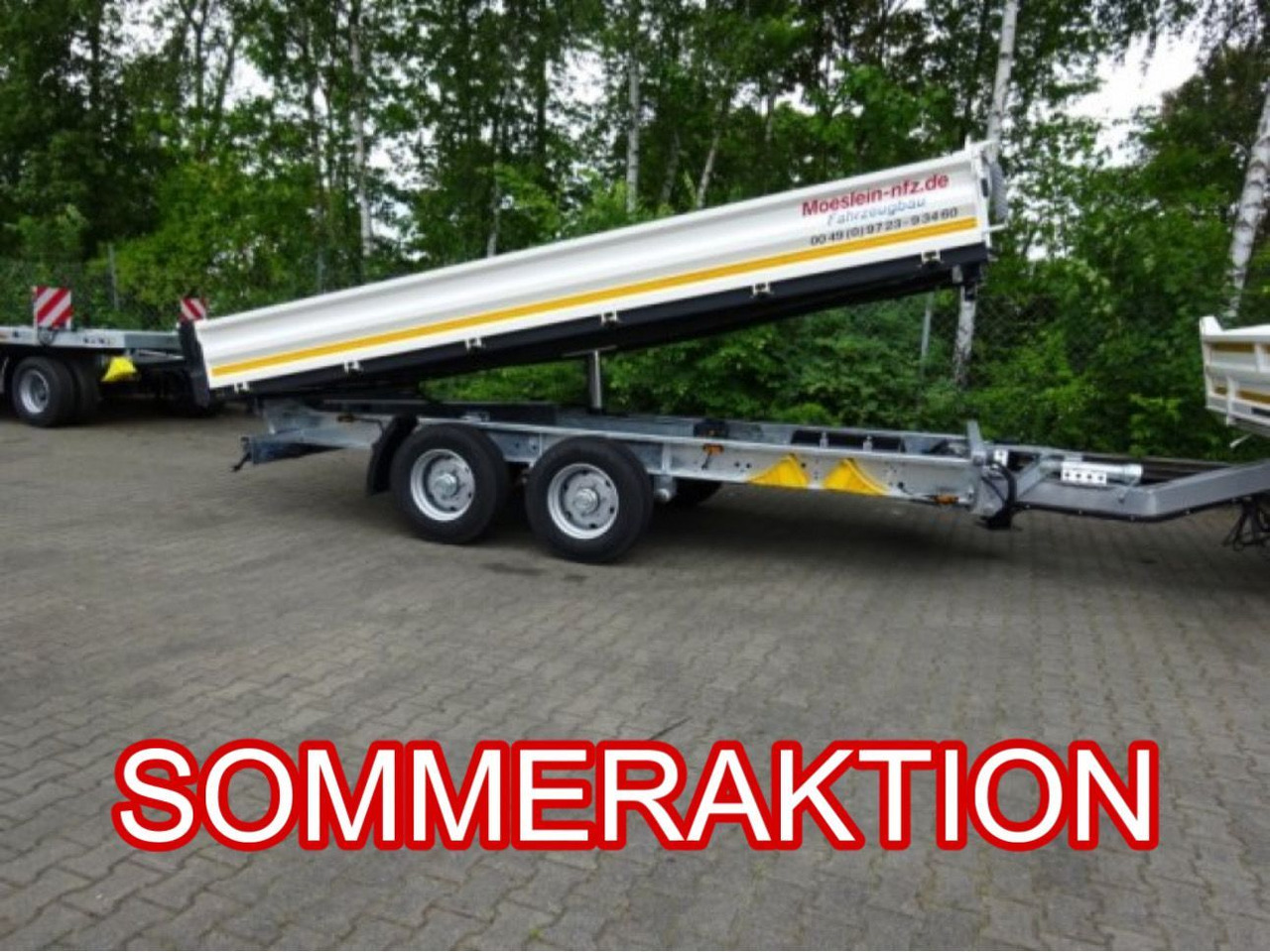 Möslein 13 t Tandem 3- Seitenkipper Tieflader-- Neufahr - Самосвал ремарке: снимка 1 Möslein 13 t Tandem 3- Seitenkipper Tieflader-- Neufahr - Самосвал ремарке: снимка 1