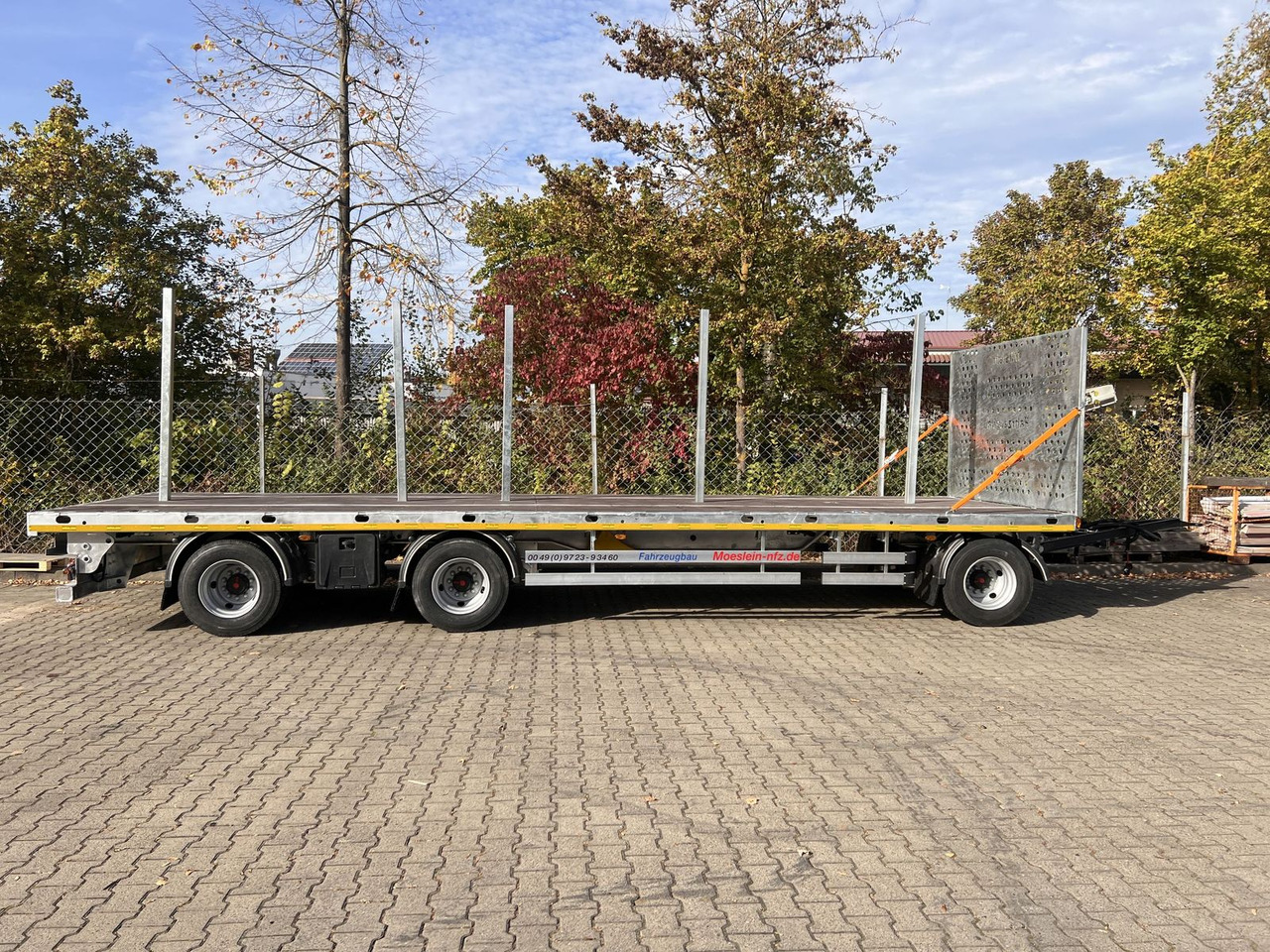 Möslein 3 Achs Jumbo- Plato- Anhänger 10 m, Mega - Бордово ремарке/ Платформа: снимка 1 Möslein 3 Achs Jumbo- Plato- Anhänger 10 m, Mega - Бордово ремарке/ Платформа: снимка 1