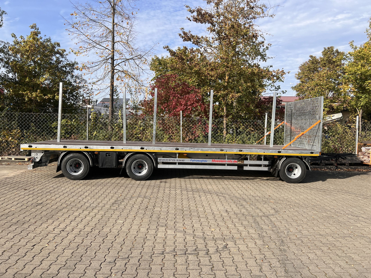 Möslein T 3 Plato 9 m 3 Achs Jumbo- Plato- Anhänger 9 m, Mega - Бордово ремарке/ Платформа: снимка 2 Möslein T 3 Plato 9 m 3 Achs Jumbo- Plato- Anhänger 9 m, Mega - Бордово ремарке/ Платформа: снимка 2