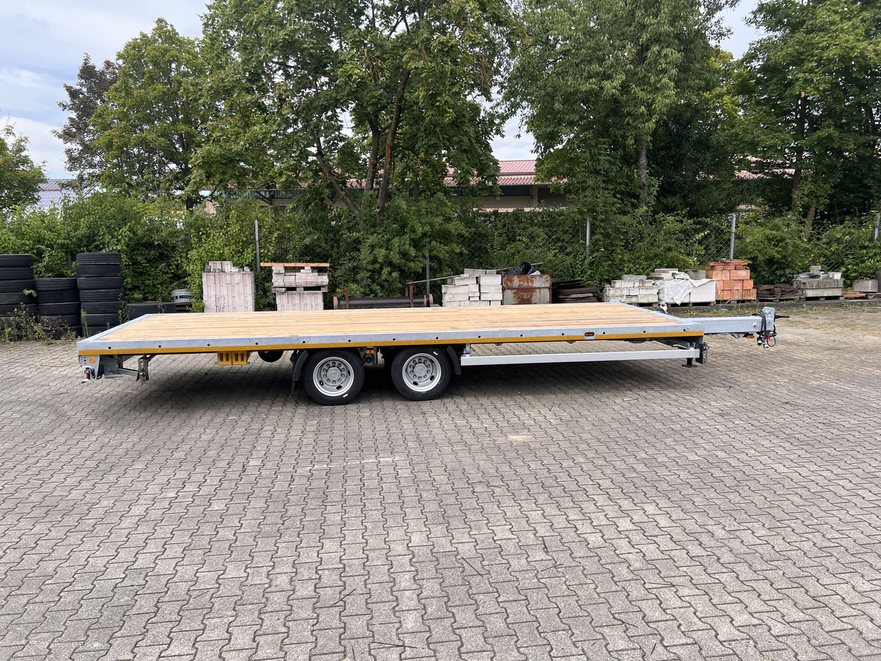 Möslein THT 14-G 7,20 L ausziehbar 13,9 t Tandemanhänger- Tieflader, ausziehbarLuftgefedert - Бордово ремарке/ Платформа: снимка 4 Möslein THT 14-G 7,20 L ausziehbar 13,9 t Tandemanhänger- Tieflader, ausziehbarLuftgefedert - Бордово ремарке/ Платформа: снимка 4