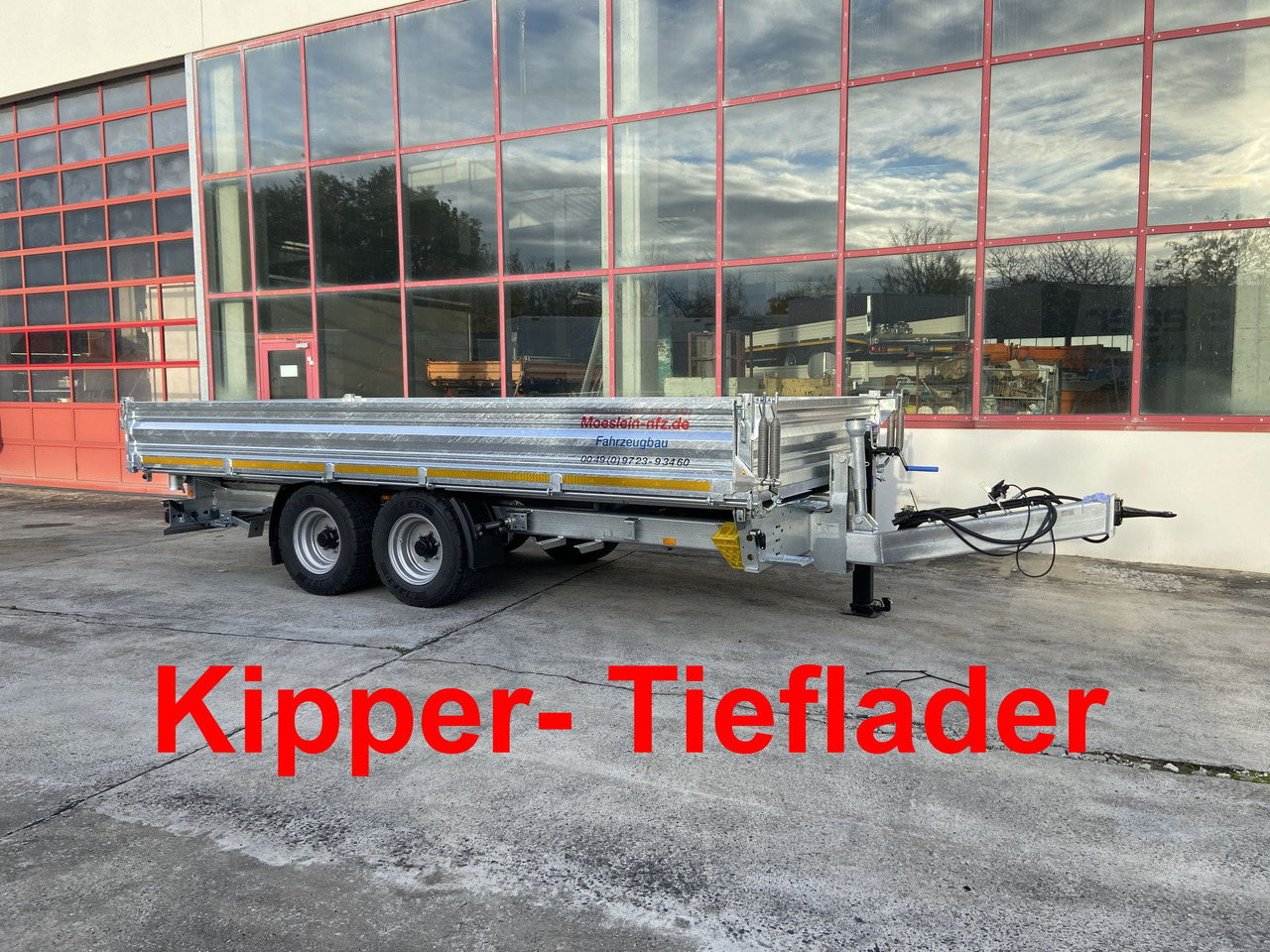 Möslein TTD 11 Breite Reifen Kipper Tieflader, Breite Reifen-- Neufahrzeug -- - Самосвал ремарке: снимка 1 Möslein TTD 11 Breite Reifen Kipper Tieflader, Breite Reifen-- Neufahrzeug -- - Самосвал ремарке: снимка 1
