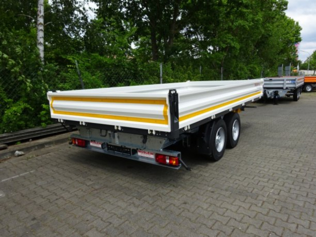 Нови Самосвал ремарке Möslein TTD 11 Weiß  neuer Tandem 3- Seitenkipper Tieflader-- Neufahrzeug --: снимка 10