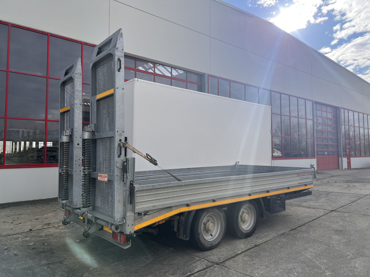 Möslein TTS 11 Schwebheim Tandemtieflader, Breite Rampen, Wenig Benutzt - Нискорамна площадка ремарке: снимка 3 Möslein TTS 11 Schwebheim Tandemtieflader, Breite Rampen, Wenig Benutzt - Нискорамна площадка ремарке: снимка 3