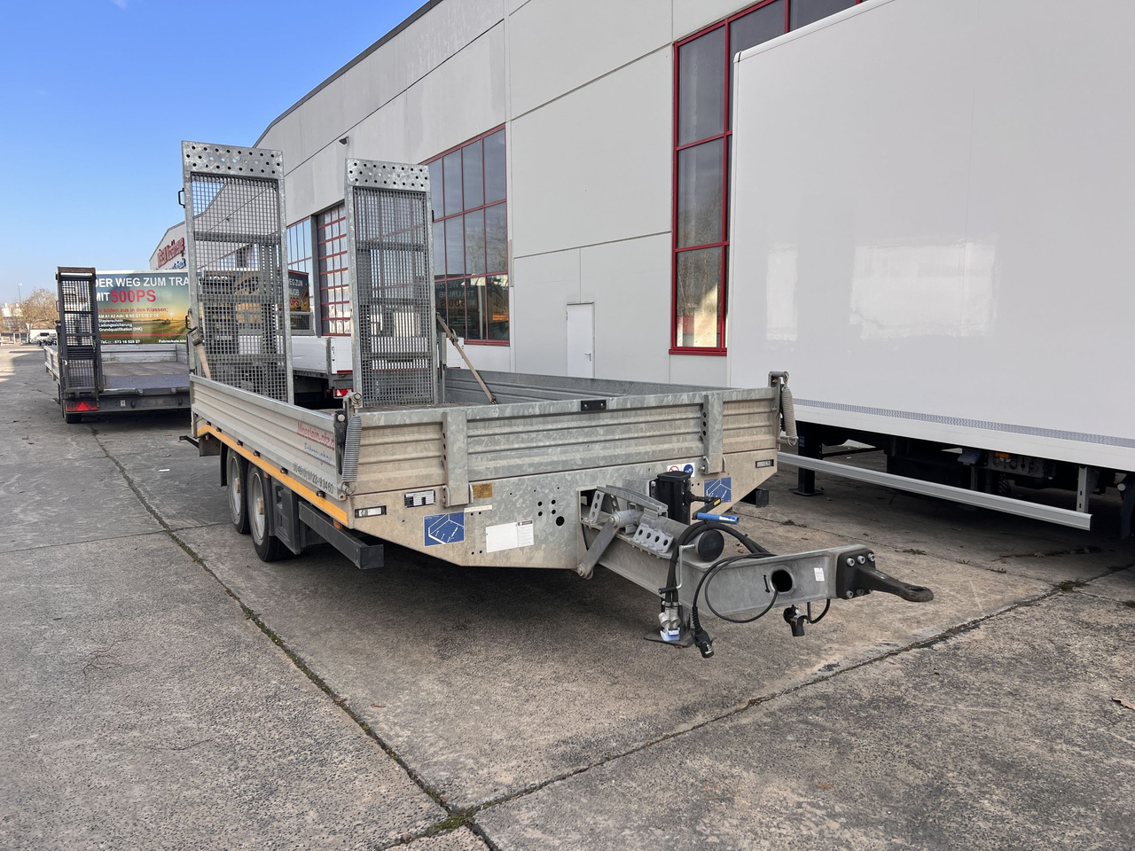 Möslein TTS 11 Schwebheim Tandemtieflader, Breite Rampen, Wenig Benutzt - Нискорамна площадка ремарке: снимка 5 Möslein TTS 11 Schwebheim Tandemtieflader, Breite Rampen, Wenig Benutzt - Нискорамна площадка ремарке: снимка 5