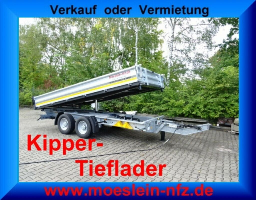 Möslein neuer Tandem 3- Seitenkipper Tieflader-- Neufah - Самосвал ремарке: снимка 1 Möslein neuer Tandem 3- Seitenkipper Tieflader-- Neufah - Самосвал ремарке: снимка 1