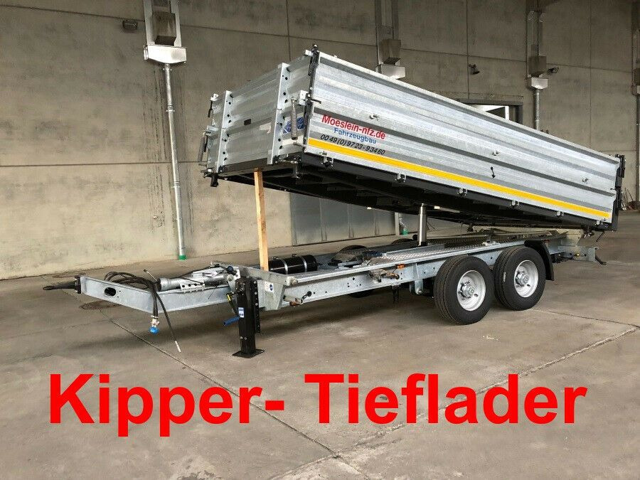 Möslein neuer Tandem 3- Seitenkipper Tiefladermit Bordw - Самосвал ремарке: снимка 1 Möslein neuer Tandem 3- Seitenkipper Tiefladermit Bordw - Самосвал ремарке: снимка 1